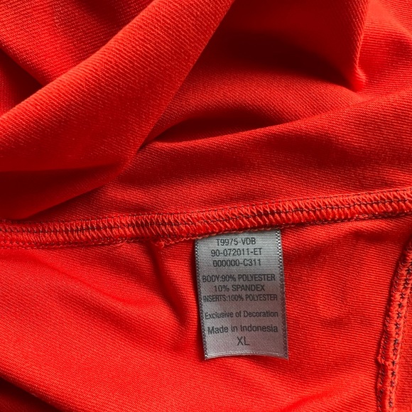 Champion Men’s XL Performance 1/4 Zip Pullover Orange w/ Gray Stitching - Picture 6 of 10